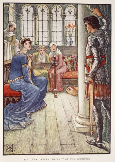 Sir Owen Greets the Lady of the Fountain, from 